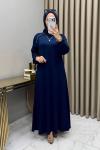 Yüsra Elbise Lacivert