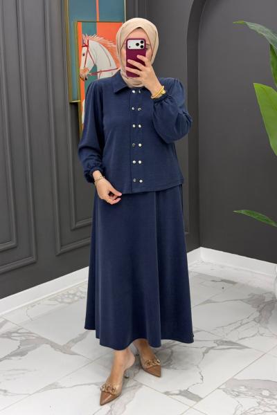 Bergüzar Etekli Takım - Lacivert