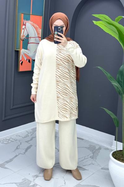 Dilvin Triko Takım - Bej