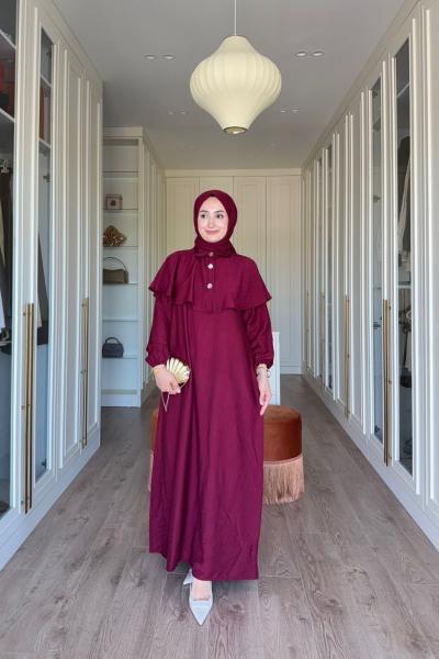 ELVAN ELBİSE - BORDO