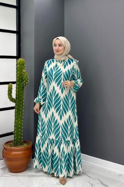 Işık Elbise - Yeşil