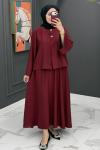 Neşe Etekli Takım - Bordo