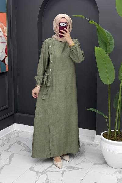 Puane Elbise - Yeşil