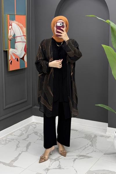 Sibel Üçlü Takım - Siyah