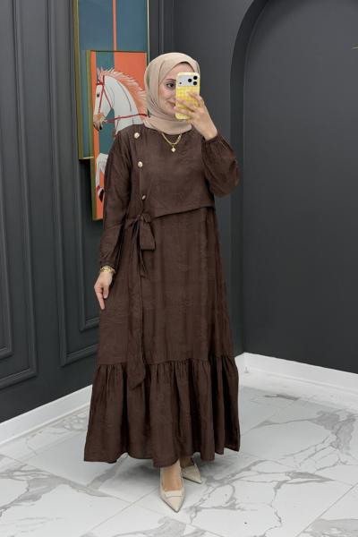 Venessa elbise kahve