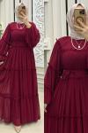 Ahenk Elbise Bordo