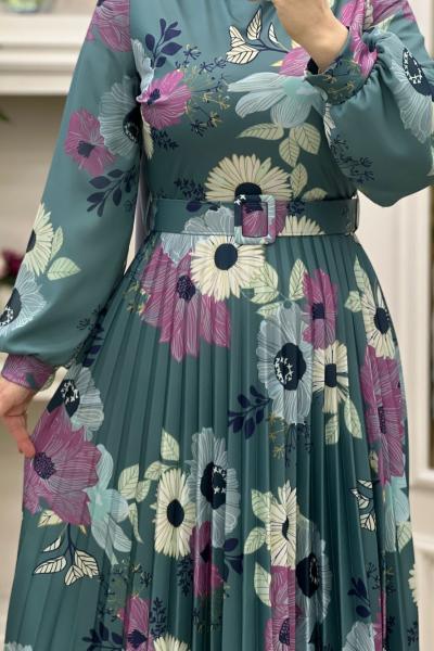 Çiçek Elbisem Mint Yeşili