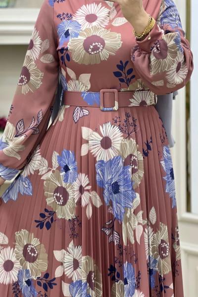 Çiçek Elbisem Somon