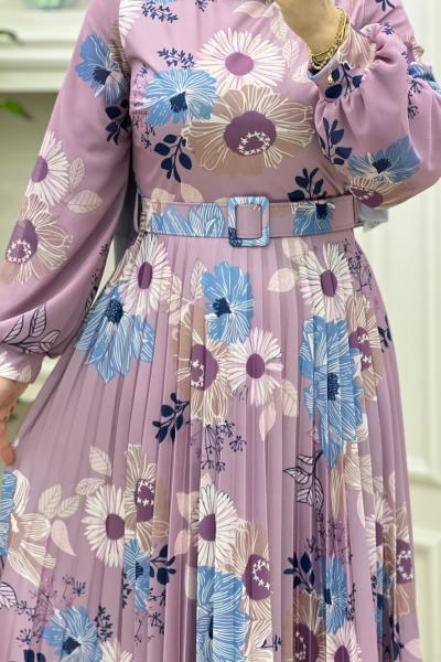 Çiçek Elbisem Lila