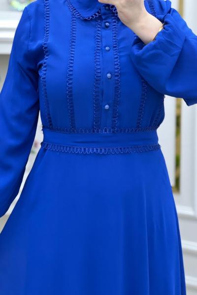 Dantel Elbise Saks Mavisi