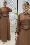 Elçin Elbise Kahverengi