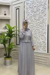 Esinti Elbise  Gri