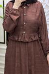 Esinti Elbise  Kahverengi