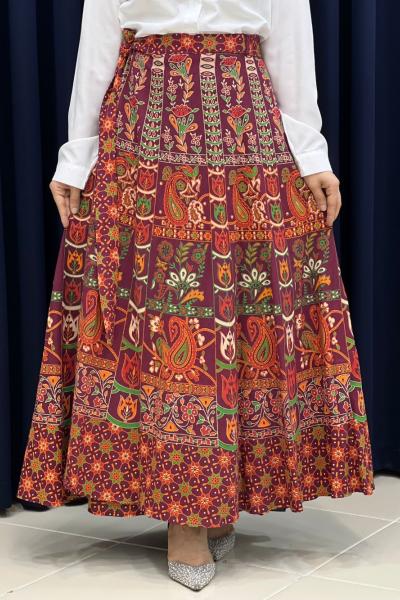 Hint etek Lale  Bordo