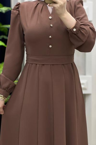 İrem Elbise Kahverengi