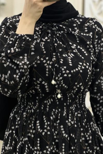 Kaşmir Elbise Siyah Beyaz