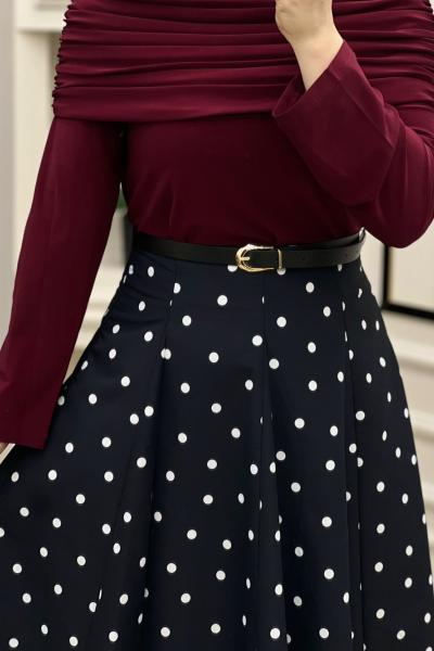 Lara Takım Siyah Bordo