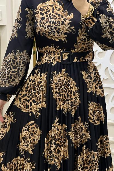Leopar Elbisem Siyah Siyah