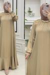 Lima Saten Elbise Camel