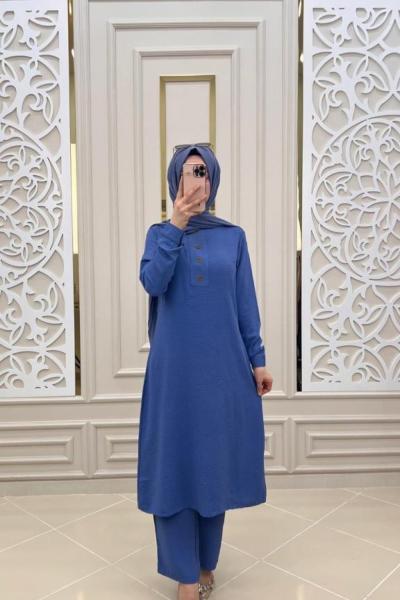 Lima Tesettür Takım Mavi