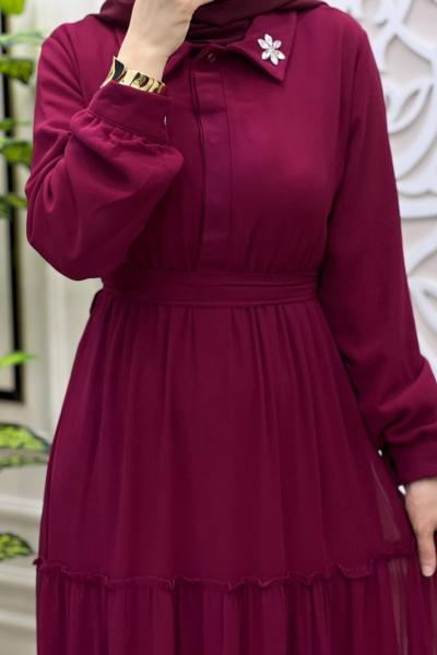 Mihri Elbise Bordo