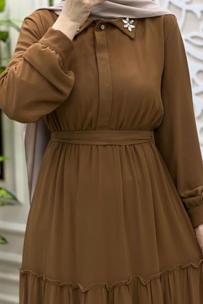 Mihri Elbise Kahverengi