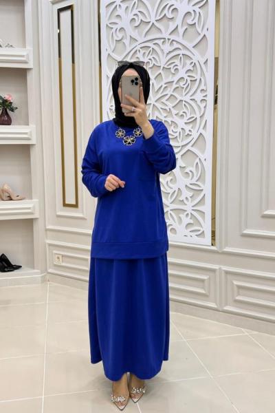 Mila Tesettür Spor Takım Saks Mavisi