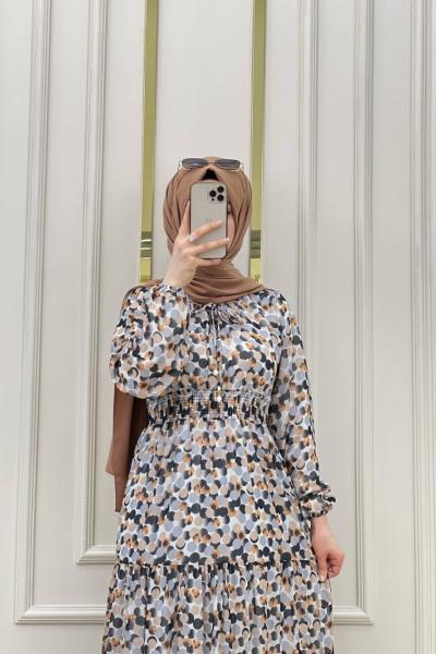 Puantiye Elbise Beyaz