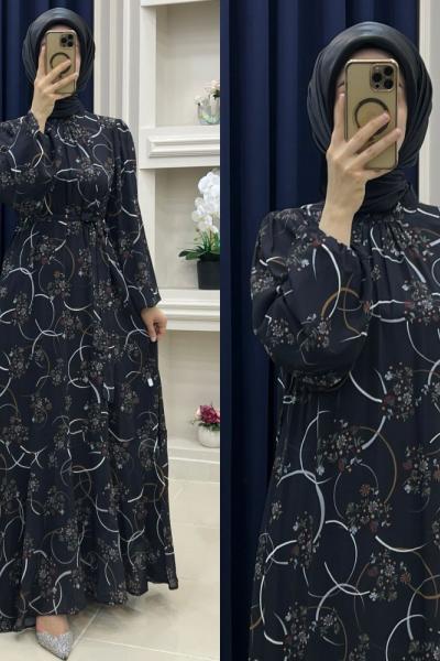 Şimal Şifon Elbise Siyah