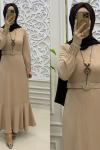 Simge Elbise Bej