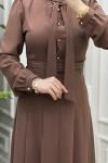 Soylu Elbise Kahverengi