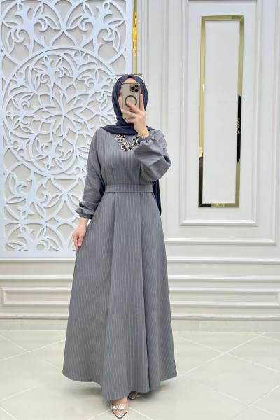 Stil Elbisem Gri
