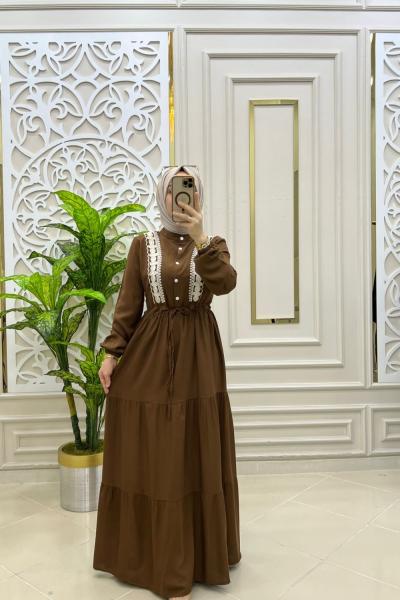 Şubat Elbise Kahverengi
