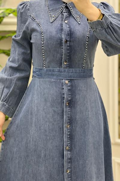 Taş Kot Elbisem Mavi