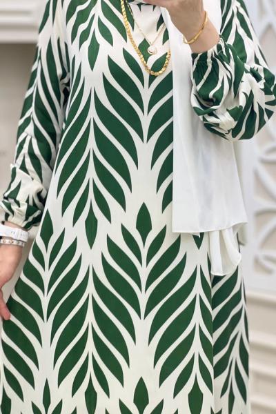 Tesettür Burçak Elbisem Yeşil