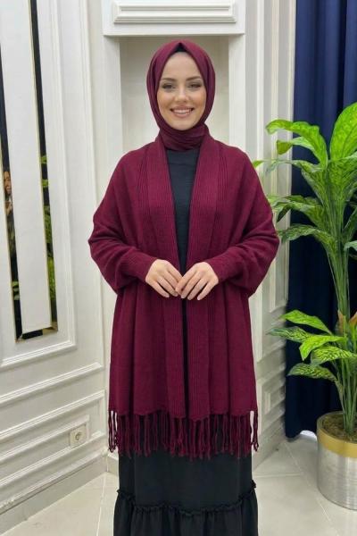 Triko Şal Bordo
