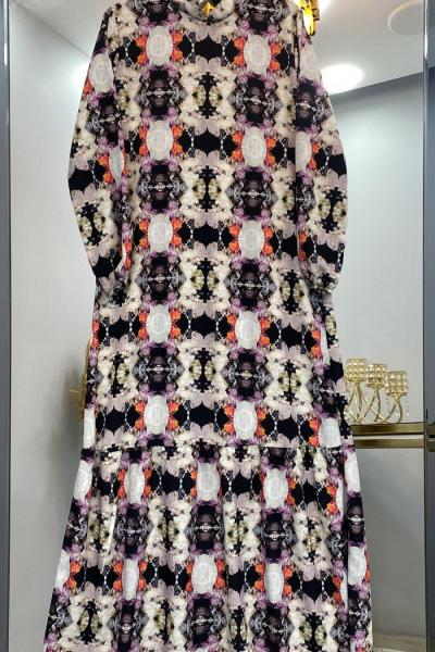 Yeni Model Paraşüt Kumaş Elbisem Beyaz