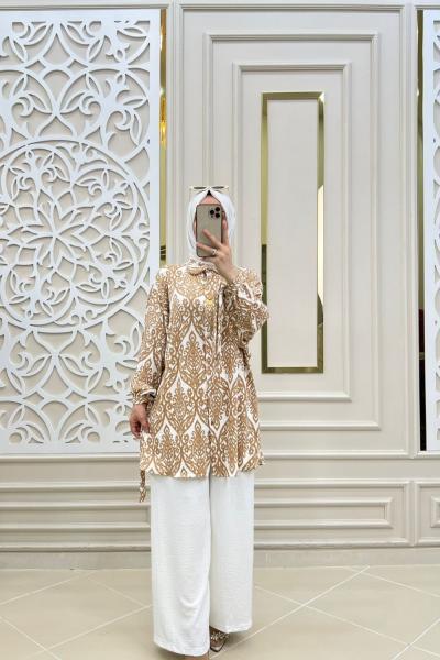 Yeni Sezon 2li Takım Beyaz camel