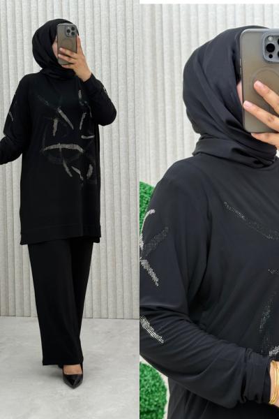 3987 Sanat Takım siyah /dalgalı