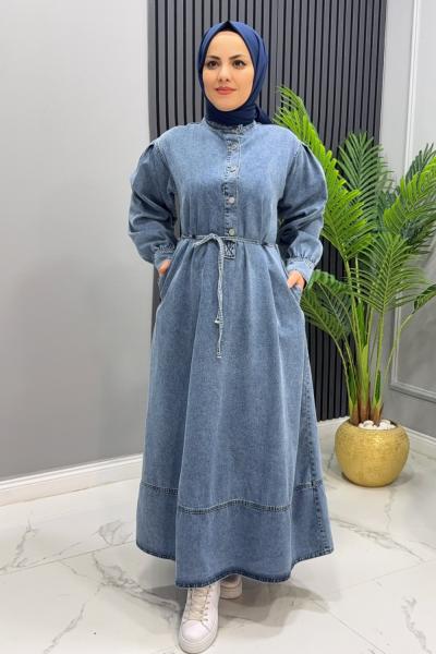 Elbise Kot Aylin Mavi