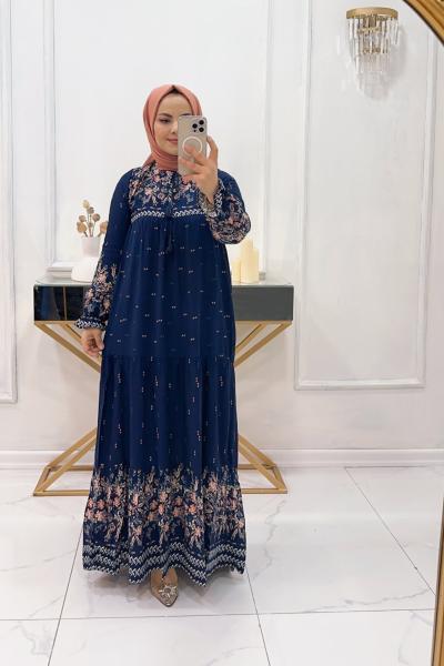 Elbise Elena Lacivert