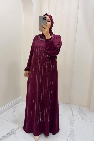 Elbise Gülsüm Bordo