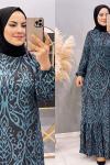 Elbise Hürrem Mint Mavi