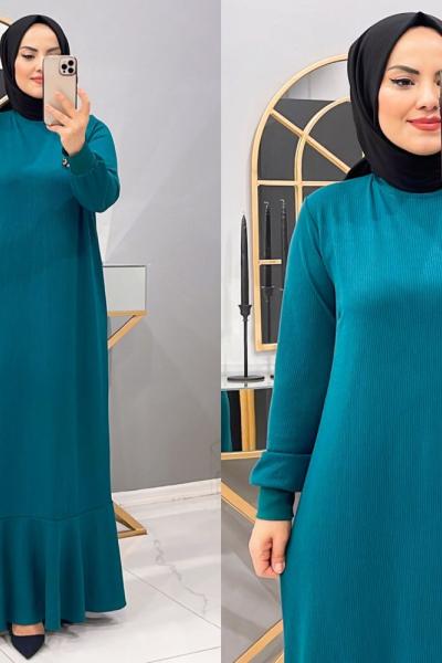 Elbise Kaşkorse Mia Petrol Mavisi