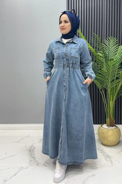 Elbise Kot Serra Mavi