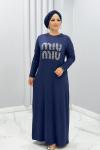 Elbise Miu Lacivert