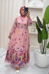 Elbise Modal Cansu Pembe