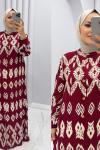 Elbise Sezen Bordo