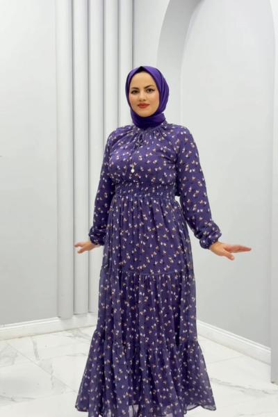 Elbise Şifon Zeynep Mor