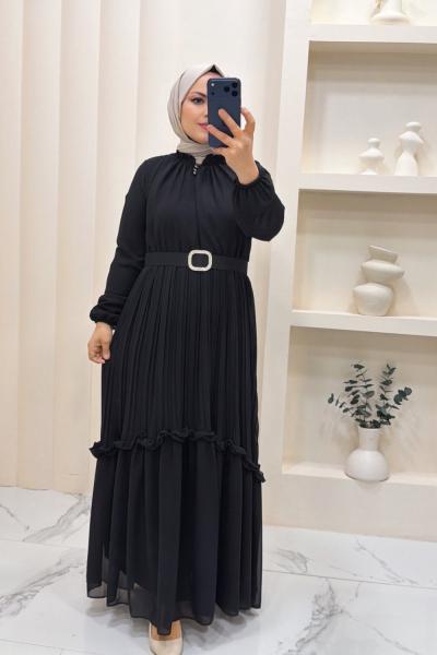 Elbise Şifon Sevgi  Siyah